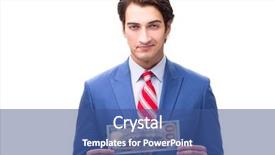  Presentation with elegant green white romantic - Colorful presentation theme enhanced with elegant man with banknote isolated backdrop and a ocean colored foreground