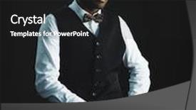  Presentation with elegant man in glasses optics - Presentation having elegant man background and a dark gray colored foreground