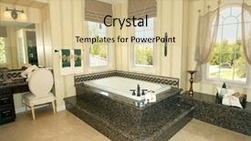  Presentation with granite - Beautiful PPT theme featuring elegant master bathroom with granite backdrop and a coral colored foreground