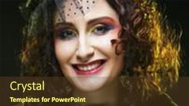  Presentation with black luxury fashion - Presentation theme featuring elegant-middle-aged-woman background and a tawny brown colored foreground