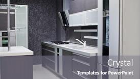  Presentation with modern elegant - PPT theme enhanced with elegant modern kitchen background and a gray colored foreground