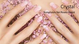  Presentation with nail - Slides with elegant nail design background and a lemonade colored foreground