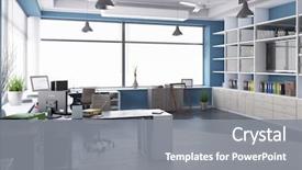  Presentation with elegant - Beautiful slides featuring elegant office interior mixed media backdrop and a gray colored foreground