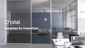  Presentation with interior - Slide set having elegant office interior mixed media background and a  colored foreground