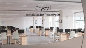  Presentation with elegant - Colorful PPT theme enhanced with elegant office interior backdrop and a light gray colored foreground