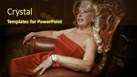  Presentation with old style - Presentation theme consisting of elegant-old-lady background and a wine colored foreground