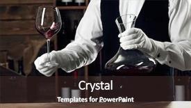  Presentation with elegant party - PPT theme featuring elegant party - bartender working at counter background and a tawny brown colored foreground