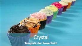  Presentation with muffin - Cool new presentation with elegant party - cupcakes colorful cream muffin arrangement backdrop and a  colored foreground