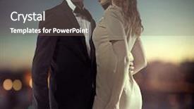  Presentation with elegant party - Slides having elegant party - hugging couple background and a violet colored foreground