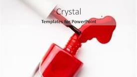  Presentation with nail - Beautiful PPT layouts featuring elegant-red-nail-polish-open backdrop and a sky blue colored foreground