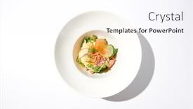  Presentation with meat food - Presentation theme enhanced with elegant-salad-with-crab-meat background and a  colored foreground