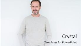  Presentation with elegant - Amazing slides having elegant senior man over isolated backdrop and a sky blue colored foreground