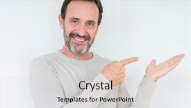  Presentation with elegant colorful animated - PPT theme featuring elegant senior man over isolated background and a  colored foreground