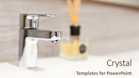  Presentation with modern elegant - Slide set consisting of elegant silver tap in modern background and a  colored foreground