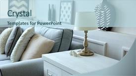  Presentation with living room - Cool new slides with simlpy - beautiful modern living room backdrop and a sky blue colored foreground