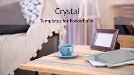  Presentation with hot and cold coffee cup - Amazing PPT theme having reducing expenses - cup with hot drink backdrop and a lemonade colored foreground