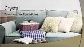  Presentation with modern medicine cardiology concept mixed - Presentation design consisting of simple white purple - modern living room interior background and a  colored foreground