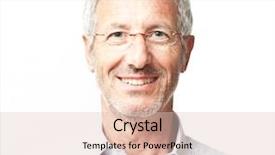  Presentation with old man - Cool new PPT layouts with elegant smiling mature man portrait backdrop and a lemonade colored foreground