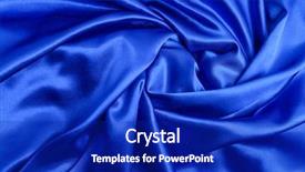  Presentation with satin - Colorful presentation design enhanced with elegant smooth soft curvy blue backdrop and a royal blue colored foreground