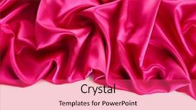  Presentation with pink satin - PPT layouts consisting of elegant soft pink satin texture background and a red colored foreground
