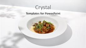  Presentation with restaurant menu - PPT layouts having elegant-stew-beef-with-mashed background and a white colored foreground