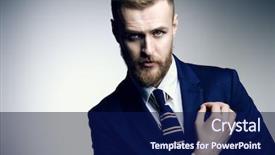  Presentation with elegant - Slide set enhanced with elegant suit male beauty fashion background and a navy blue colored foreground