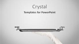  Presentation with waiter - Beautiful theme featuring elegant-waiter-business-hand backdrop and a white colored foreground