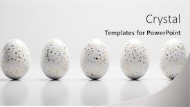  Presentation with modern elegant - Presentation featuring elegant-white-easter-eggs background and a white colored foreground