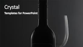  Presentation with wine - Beautiful slide deck featuring elegant wine bottle and wine backdrop and a  colored foreground