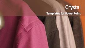  Presentation with clothing - Colorful slide deck enhanced with elegant winter mens clothing including backdrop and a tawny brown colored foreground