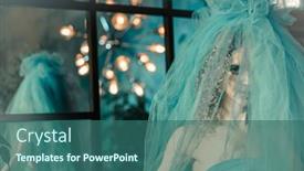  Presentation with love story - Slides featuring elegant-woman-in-a-long background and a ocean colored foreground