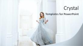  Presentation with elegant wedding - Amazing presentation theme having elegant woman in the fluttering backdrop and a cool aqua colored foreground