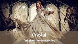  Presentation with elegant wedding - Beautiful PPT theme featuring elegant woman in the fluttering backdrop and a coral colored foreground