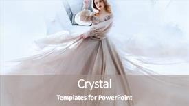  Presentation with elegant wedding - Beautiful slide set featuring elegant woman in the fluttering backdrop and a gray colored foreground