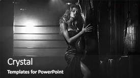  Presentation with boxing ring - PPT theme featuring fall prevention - caution wet floor sign background and a light gray colored foreground