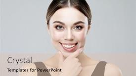  Presentation with golden woman - Amazing PPT layouts having elegant-woman-portrait-with-natural backdrop and a lemonade colored foreground