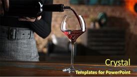  Presentation with bottle red wine - PPT layouts featuring elegant-woman-pouring-red-wine background and a wine colored foreground