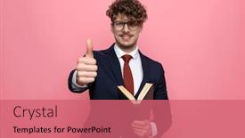  Presentation with navy blue - Presentation with elegant-young-businessman-in-navy background and a coral colored foreground