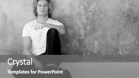  Presentation with black man fashion - Audience pleasing PPT layouts consisting of elegant young handsome man studio backdrop and a gray colored foreground