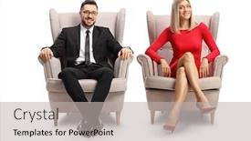  Presentation with elegant - Cool new PPT layouts with elegant-young-man-and-woman backdrop and a light gray colored foreground