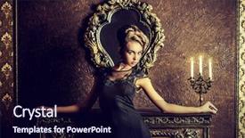  Presentation with black woman at gas station - Cool new PPT layouts with elegant young woman in black backdrop and a  colored foreground