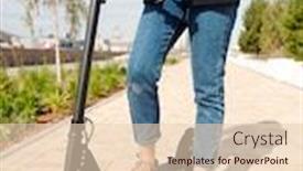  Presentation with urban green - Colorful PPT theme enhanced with elegant-young-woman-in-smart backdrop and a lemonade colored foreground