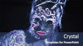  Presentation with body - Amazing slide deck having element air - body art glowing in ultraviolet backdrop and a ocean colored foreground