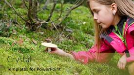  Presentation with mushroom poisoning - Theme having elementary-age-girl-found background and a gold colored foreground