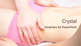  Presentation with pelvis - Theme consisting of elementary age girl's pelvis background and a cream colored foreground