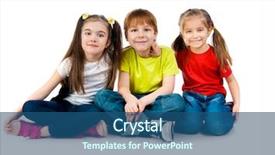  Presentation with kids bible - Slides enhanced with elementary children - laughing small kids background and a  colored foreground