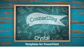  Presentation with counseling - Beautiful presentation featuring elementary counseling - chalkboard against counselling against green backdrop and a ocean colored foreground
