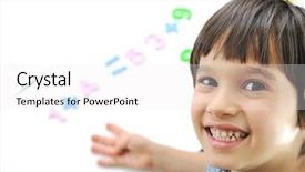  Presentation with elementary education math - PPT theme with elementary education math - child business background and a white colored foreground