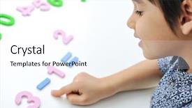  Presentation with elementary education math - Presentation theme having elementary education math - child business background and a cool aqua colored foreground