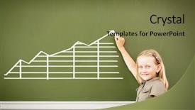  Presentation with elementary education math - Colorful slides enhanced with elementary education math - scoolgirl standing in class near backdrop and a tawny brown colored foreground